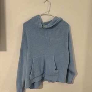 La Hearts Soft Blue Cowl Neck Sweater